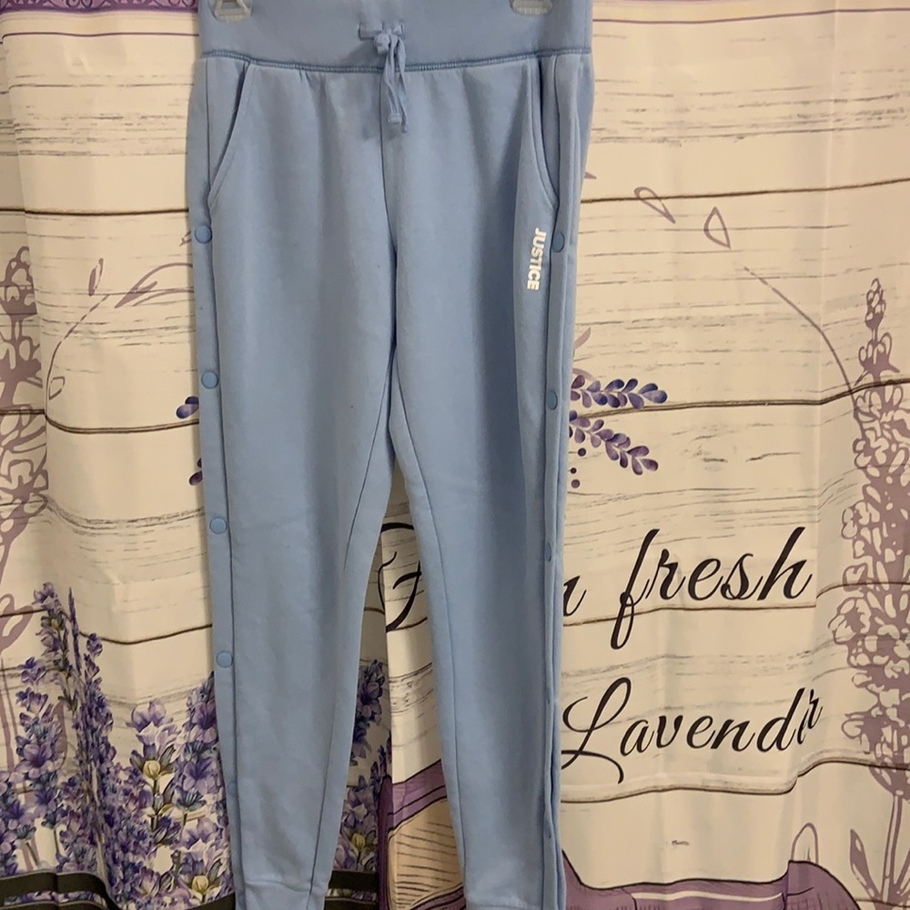 Girls Justice Light blue joggers. Size 14/16